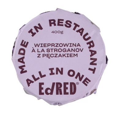 Konserwa Ed Red All in One Wieprzowina Stroganov z Pęczakiem 400g