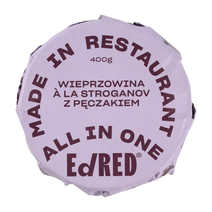Konserwa Ed Red All in One Wieprzowina Stroganov z Pęczakiem 400g