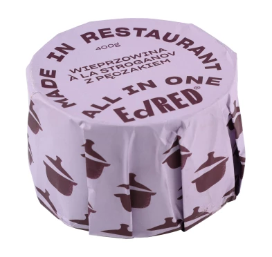 Konserwa Ed Red All in One: Wieprzowina a la Stroganov z Pęczakiem 400 g