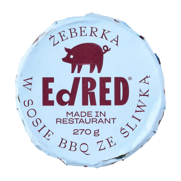 Konserwa Ed Red Żeberka w Sosie BBQ ze Śliwką 270 g Konserwa Ed Red Żeberka w Sosie BBQ ze Śliwką 270 g