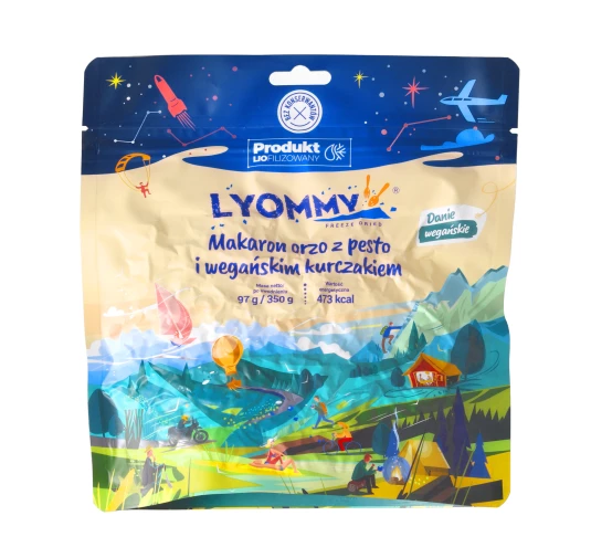 Lyommy Makaron Orzo Pesto Wegański Kurczak 350g Liofilizat Imag24.pl