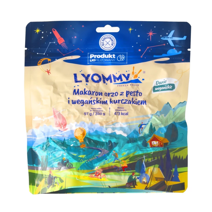 Lyommy Makaron Orzo Pesto Wegański Kurczak 350g Liofilizat Imag24.pl