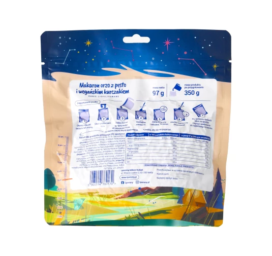Lyommy Makaron Orzo z Pesto i Wegańskim Kurczakiem 350g