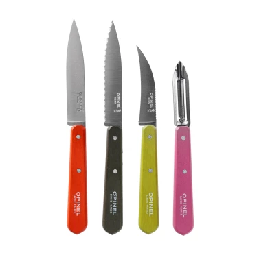 Opinel Essentials Fifties – Zestaw 4 Noży Kuchennych ze Stali Nierdzewnej