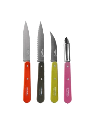 Opinel Essentials Fifties – Zestaw 4 Noży Kuchennych ze Stali Nierdzewnej