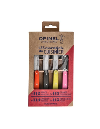 Opinel Essentials Fifties – Zestaw 4 Noży Kuchennych ze Stali Nierdzewnej