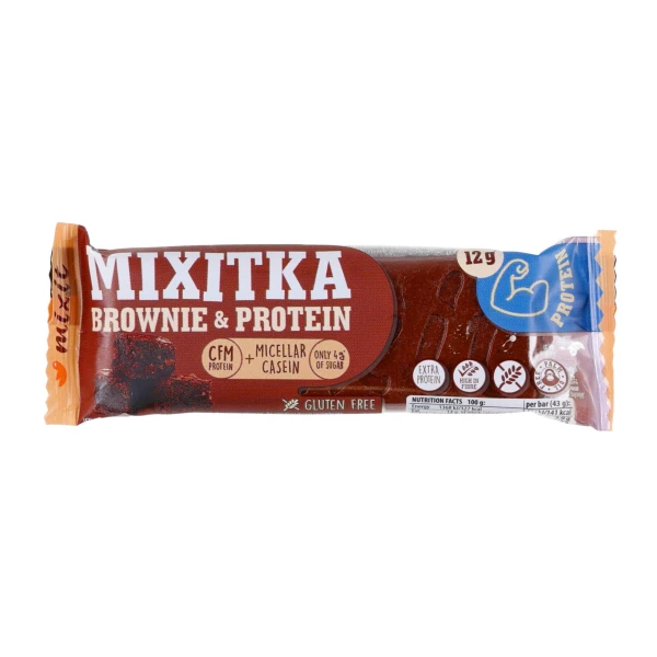 Mixit Mixitka Brownie Proteinowy Baton Bezglutenowy 43g Mixit Mixitka Brownie Proteinowy Baton Bezglutenowy 43g