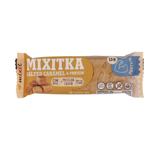 Mixitka Mixit Słony Karmel Bez Glutenu 43g | Baton Proteinowy