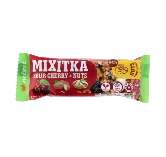 Mixitka Mixit Wiśnie z Pistacją 60g | Baton Liofilizowany Wegański | imag24.pl