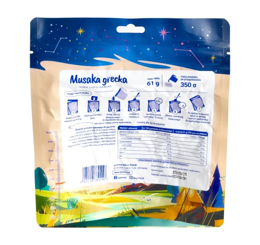 Musaka Grecka Lyommy - Liofilizat 350g