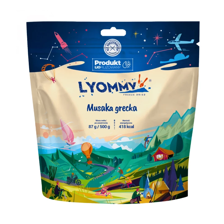 Musaka Grecka Lyommy - Liofilizowany Posiłek 500g | imag24.pl
