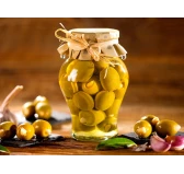 Kocham Oliwki Królewskie nadziewane czosnkiem 300g Kocham Oliwki Królewskie nadziewane czosnkiem 300g