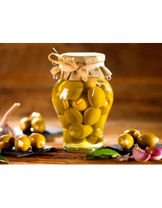 Kocham Oliwki Królewskie z Czosnkiem 300g | Imag24.pl