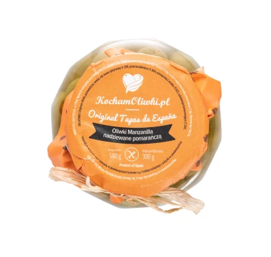 Oliwki Manzanilla nadziewane pomarańczą 300 g Kocham Oliwki