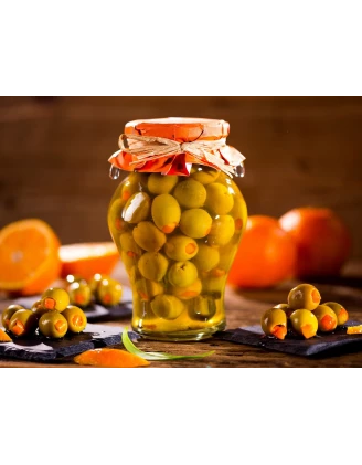 Oliwki Manzanilla z pomarańczą 300g Kocham Oliwki - imag24.pl