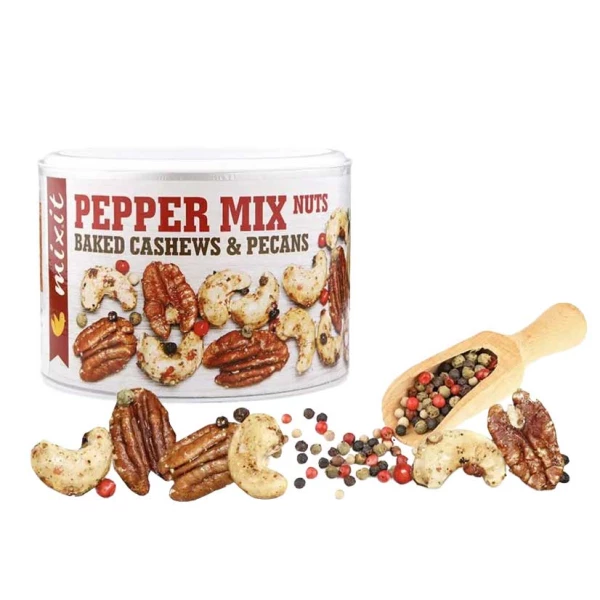 Mixit Pepper Mix Nuts 150g - Pikantne Orzechy Pieczone z 4 Rodzajami Pieprzu