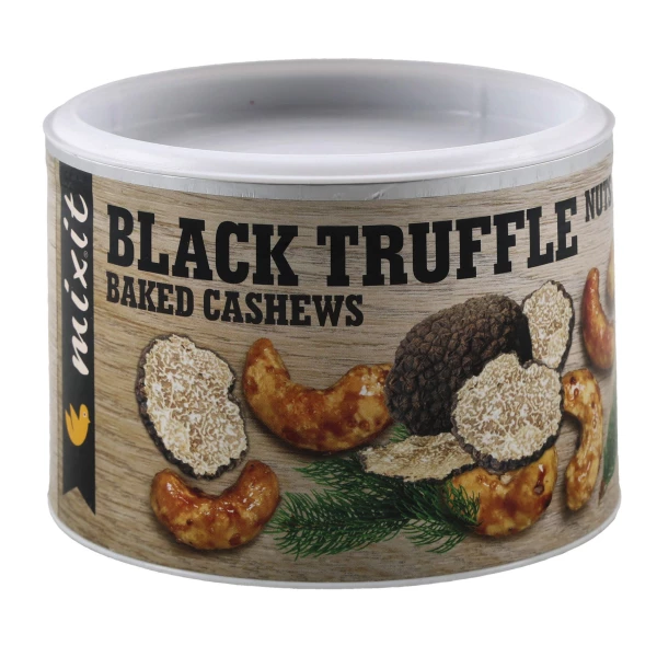 Mixit Black Truffle Nuts 160g – Pieczone Orzechy Nerkowca z Truflą i Pieprzem Mixit Black Truffle Nuts 160g – Pieczone Orzechy Nerkowca z Truflą i Pieprzem