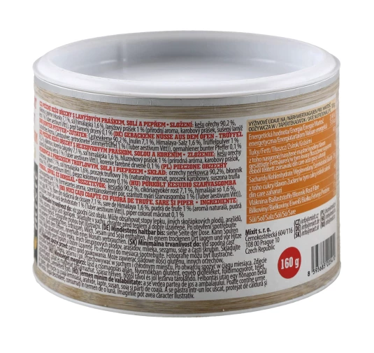 Mixit Black Truffle Nuts 160g – Pieczone Orzechy Nerkowca z Truflą i Pieprzem