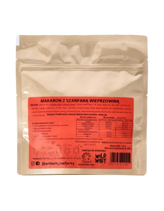 Wild Willy Szarpana Wieprzowina z Makaronem 100g - Gotowy Posiłek Turystyczny | imag24.pl