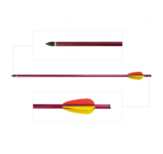 Bełt Poe Lang aluminiowy 20" 5 szt. czerwony
