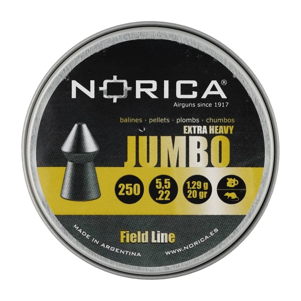 Śrut Norica Jumbo Extra Heavy 5,5 mm .22 Diabolo 250 szt.