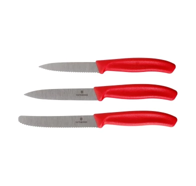 Victorinox Swiss Classic Zestaw Noży Kuchennych 3 szt. Czerwony | imag24.pl