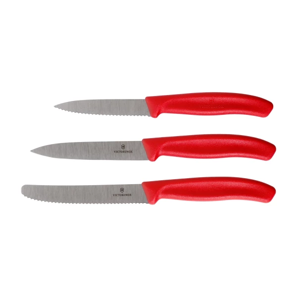 Zestaw noży kuchennych Victorinox Swiss Classic 3 szt. czerwony