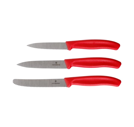 Victorinox Swiss Classic Zestaw Noży Kuchennych 3 szt. Czerwony | imag24.pl