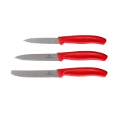 Zestaw noży kuchennych Victorinox Swiss Classic 3 szt. czerwony