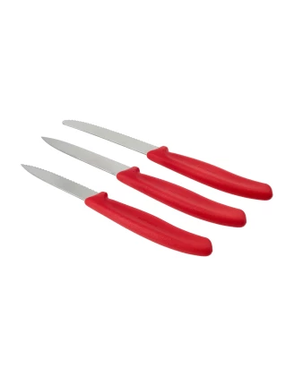 Victorinox Swiss Classic Zestaw Noży Kuchennych 3 szt. Czerwony | imag24.pl