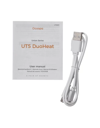Ocoopa UT5 DuoHeat Czarny - Elektroniczny Ogrzewacz do Rąk (2 szt.)