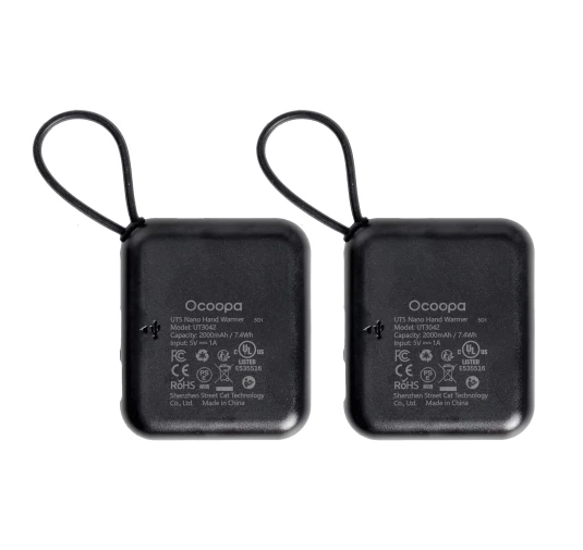 Ogrzewacz elektroniczny do rąk Ocoopa UT5 Nano – czarny, 2 szt.
