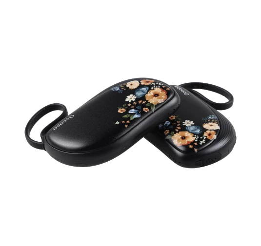 Ocoopa UT5 Sway - Elektroniczne Ogrzewacze do Rąk (2 szt.) - Czarny w Kwiatki