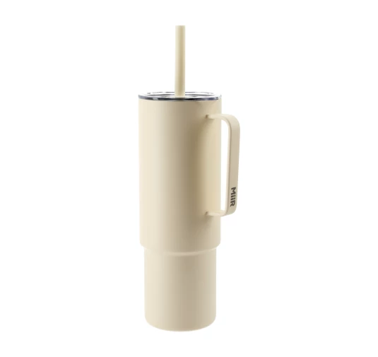 Kubek termiczny MiiR All Day Straw Cup 946 ml ze słomką - Ecru | imag24.pl