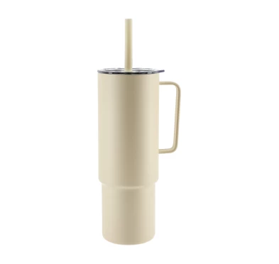 Kubek termiczny MiiR All Day Straw Cup 946 ml ze słomką - Ecru