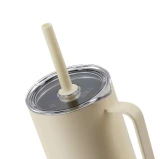 Kubek termiczny MiiR All Day Straw Cup 946 ml ze słomką - Ecru