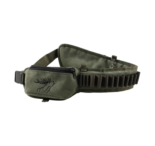 Pas na Amunicję Forsport Zamszowy 12/16 mm Oliwkowy Jeleń Ryczący