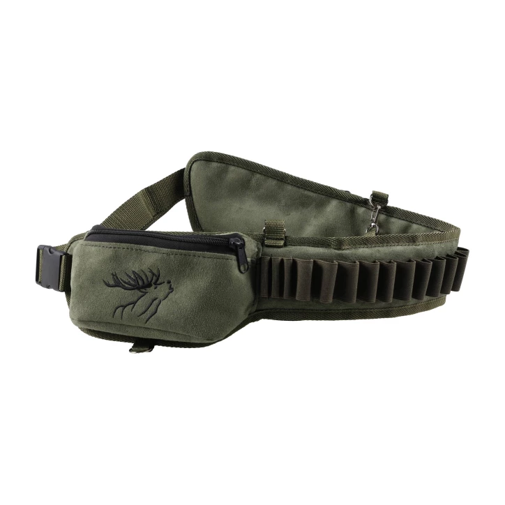 Pas na Amunicję Forsport Zamszowy 12/16 mm Oliwkowy Jeleń Ryczący