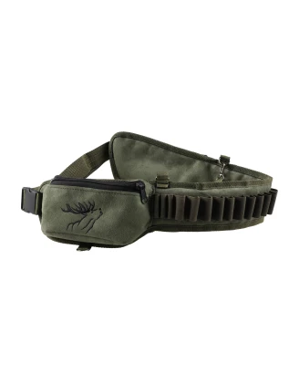 Pas na Amunicję Forsport Zamszowy 12/16 mm Oliwkowy Jeleń Ryczący