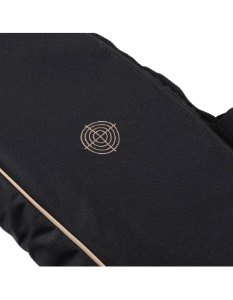 Pokrowiec na broń Forsport 125 cm czarny z haftem beżowa tarcza