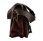 Raportówka myśliwska Forsport zamszowa - brązowy, haft jeleń ryczy w trawie