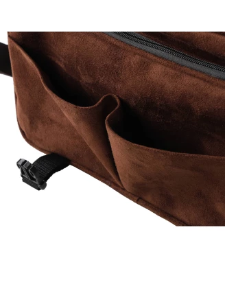 Raportówka myśliwska Forsport zamszowa - brązowy, haft jeleń ryczy w trawie