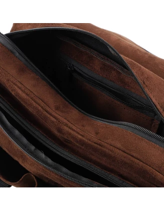 Raportówka myśliwska Forsport zamszowa - brązowy, haft jeleń ryczy w trawie