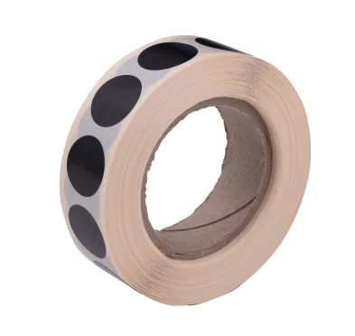Zaklejki do tarcz 16 mm, czarne, rolka 1000 sztuk