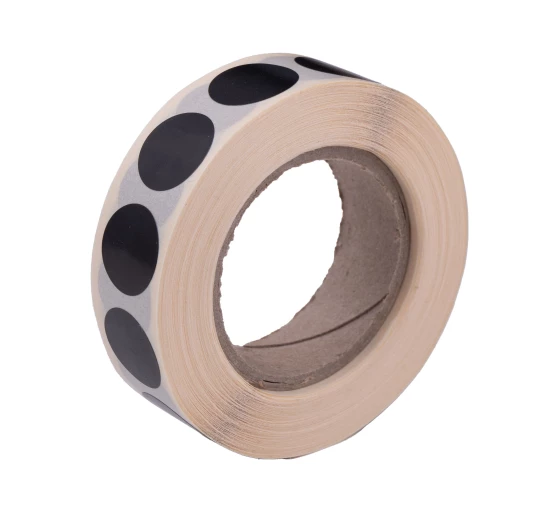Zaklejki do tarcz 16 mm, czarne, rolka 1000 sztuk