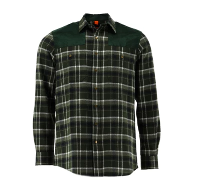 Koszula flanelowa męska Tom Collins oliwkowa - wytrzymała, outdoorowa | imag24.pl