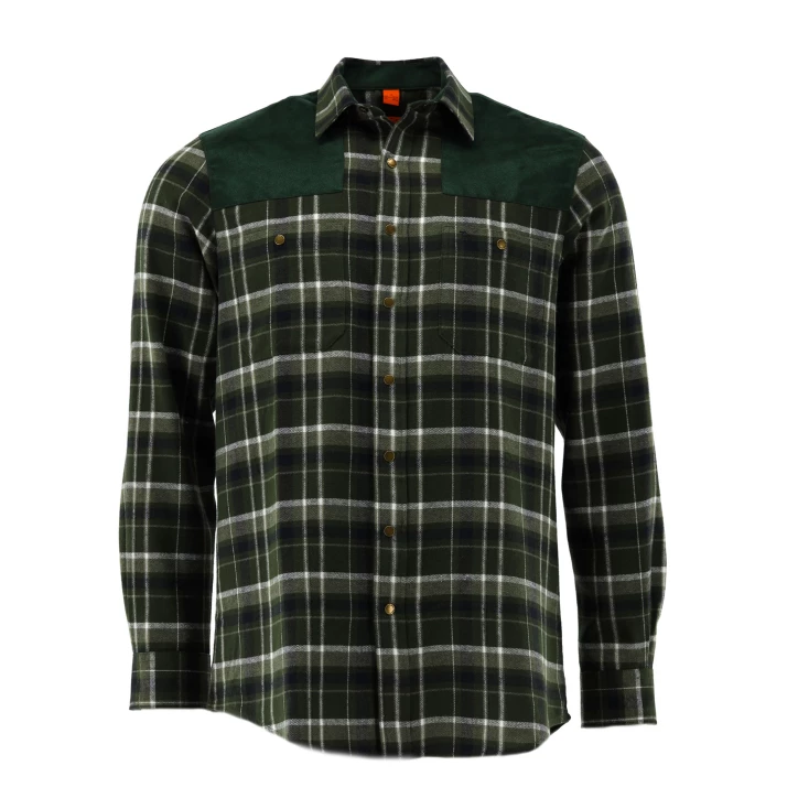 Koszula Flanelowa Męska Tom Collins Oliwkowa - imag24.pl