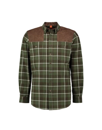 Koszula Flanelowa Męska Tom Collins Zielona Bawełna Outdoor Myślistwo