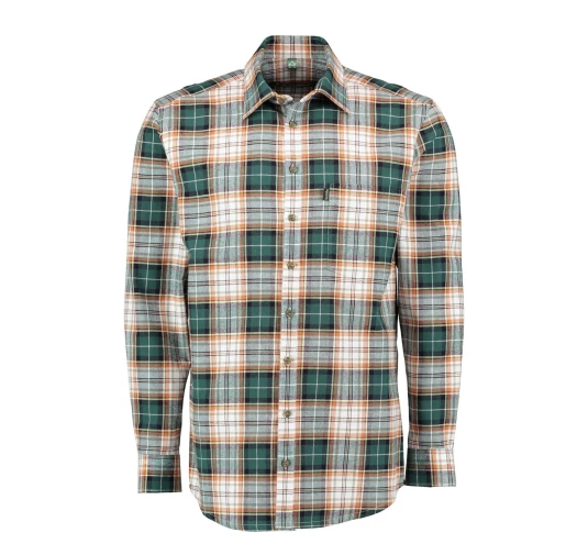 Koszula flanelowa męska Tom Collins w kratę - Zielono-Beżowa | imag24.pl