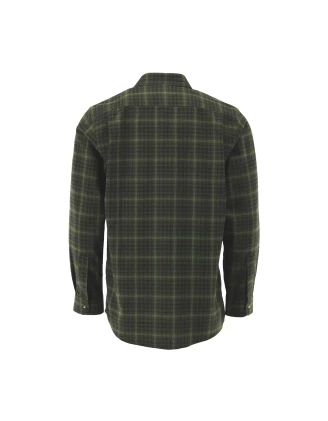 Koszula flanelowa męska OS-Trachten oliwkowa - Myśliwska, Bawełna 100%